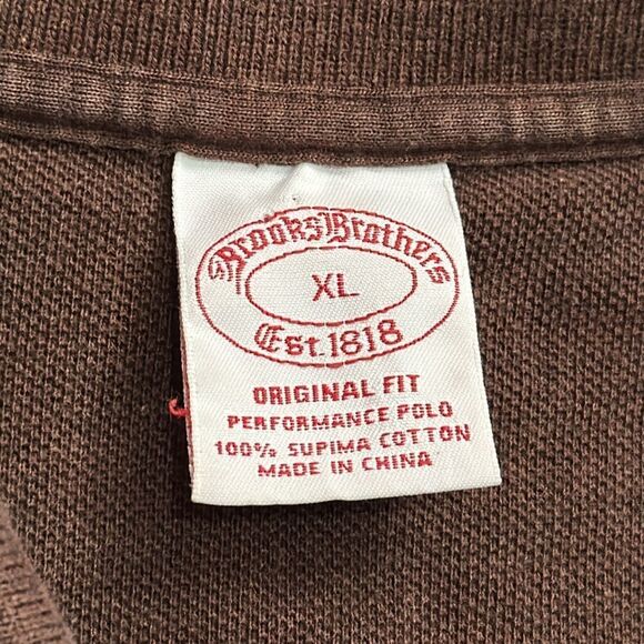 Brooks Brothers Men’s Original Fit Supima Cotton Long Sleeve Polo Shirt Size XL - Picture 6 of 8
